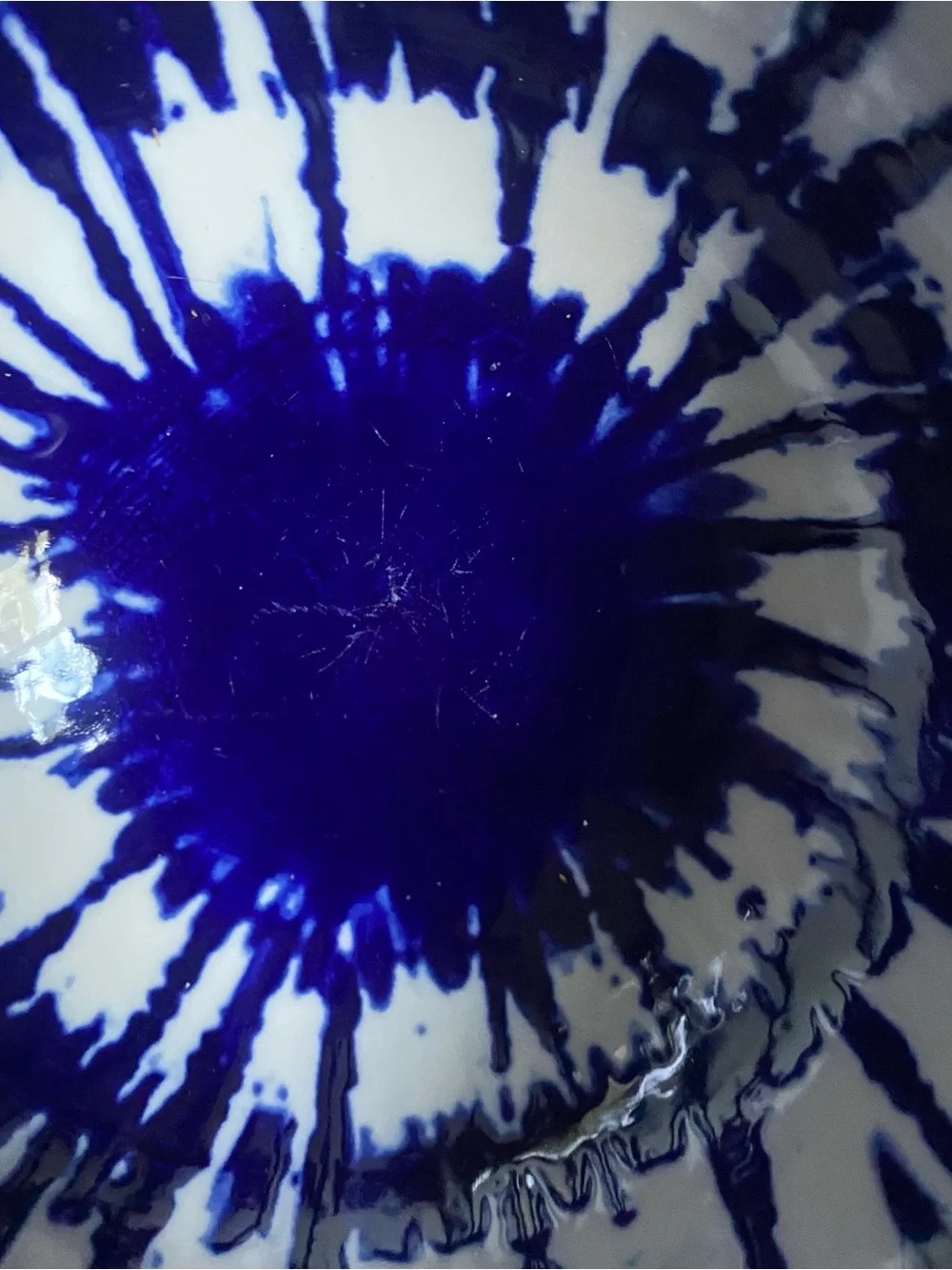 West Elm Blue indigo tie-dye Nesting Bowl set of 2